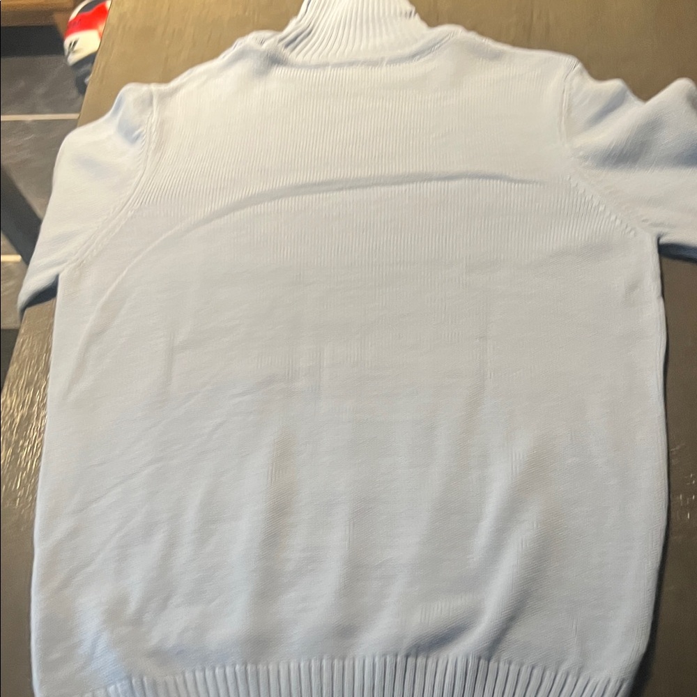 Elegant Sky Blue Turtleneck Sweater - Picture 5 of 10